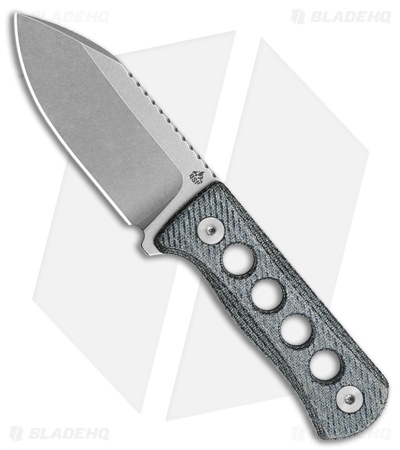 QSP Canary Neck Knife Fixed Blade Blue Denim Micarta (2.5