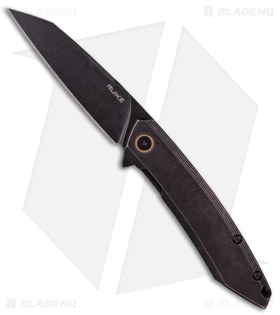 RUIKE P831S-SB Frame Lock Knife Black SW 3Cr14N (3.35" Black SW)
