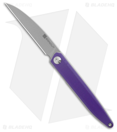 SENCUT Jubil Liner Lock Knife Purple G-10 (2.95" Stonewash) S20029-1