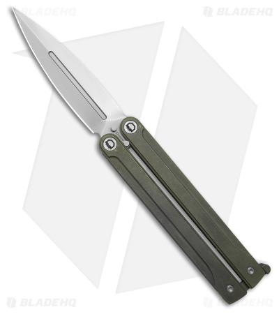 Daggerr Knives Monarch Butterfly Knife Olive Titanium (3.5" Satin)