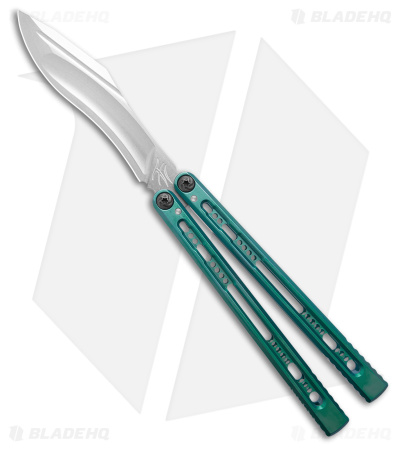 Fellowship Blades Empusa Balisong w/ Speed Channel Blue Titanium (4.6
