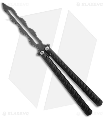 Flytanium Eldon Talley Talisong Z Balisong Trainer Knife Black Al (4.5