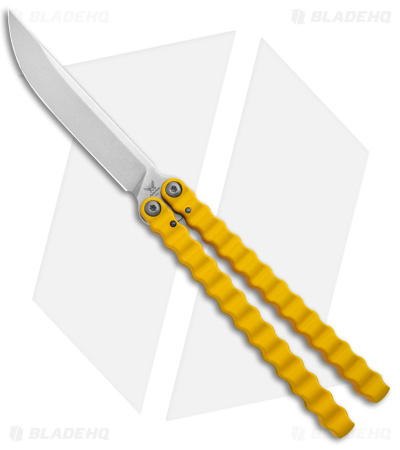 Flytanium Tatersong Limited Edition Balisong Knife Yellow (4.5" Stonewash)