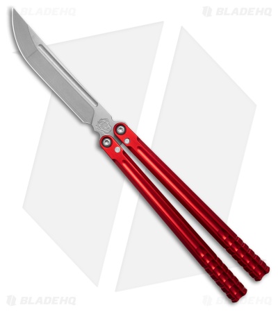 Franken Forge Galvanis Japanese Tanto Butterfly Knife Red Aluminum (4.4