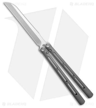 Medford Viceroy Sheepsfoot Butterfly Knife Tumbled Titanium (4.75" Satin S45VN)