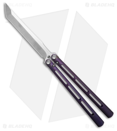 Medford Viceroy Tanto Butterfly Knife Violet Titanium (4.9" Satin S45VN)