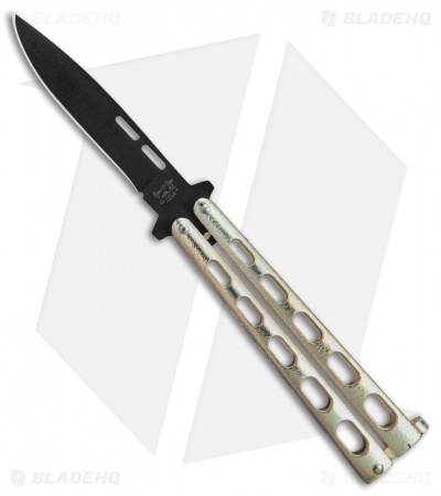 Bear & Son 117 Large Butterfly Knife Gold (4" SW) 117GSW