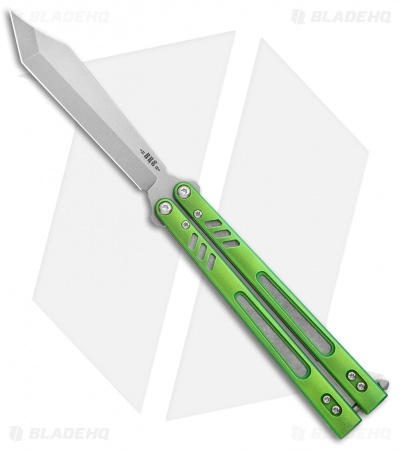 BRS Hybrid Replicant Standard Balisong Butterfly Knife Green Titanium (4.6