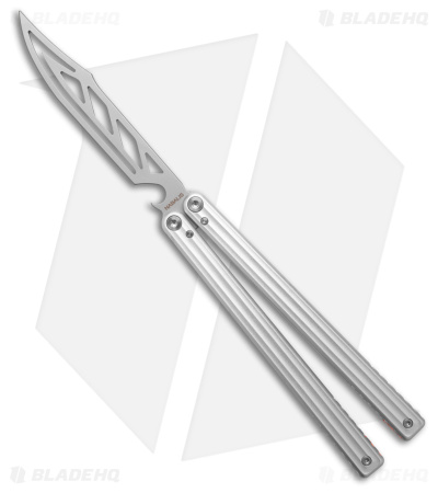 Nabalis Marbles Butterfly Knife Trainer Silver Anodized Aluminum/G-10 (4.4" BB)