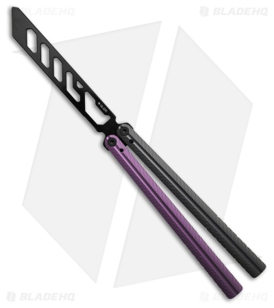 Glidr Pacific Butterfly Knife Purple Rain Aluminum (4.6" Black Trainer)