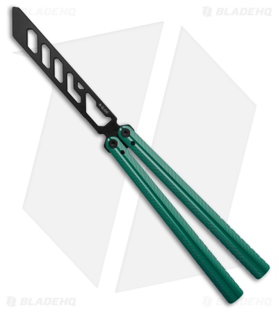 Glidr Pacific Butterfly Knife Sky Blue Aluminum (4.6" Black Trainer)
