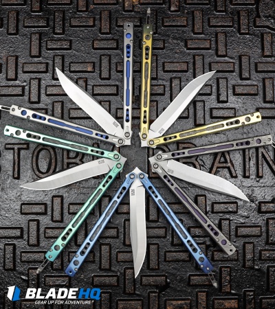 Hom Design Chimera - Butterfly Knife | Satin Ti | Blade HQ