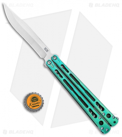 Hom Design Chimera - Premium Butterfly Knife | Teal/Green Ti | Blade HQ