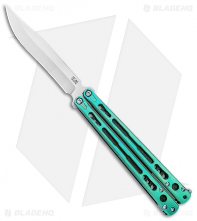 Hom Design Chimera - Premium Butterfly Knife | Teal/Green Ti | Blade HQ