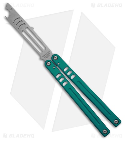Squid Industries Mako V5 Bottle Opener Balisong Trainer Teal (4.3" SW)