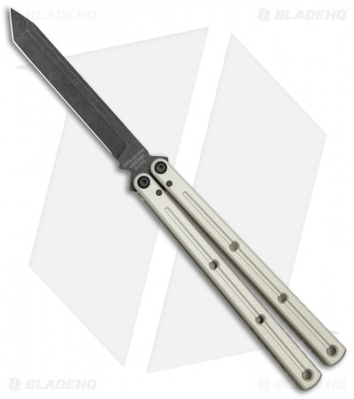 Squid Industries Krake Raken Tanto - Butterfly Knife | Silver + 