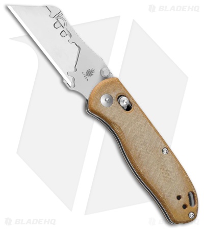 Kizer Drop Bear Utility Clutch Lock Knife Brown Micarta (2.7" Satin) V3619JA7