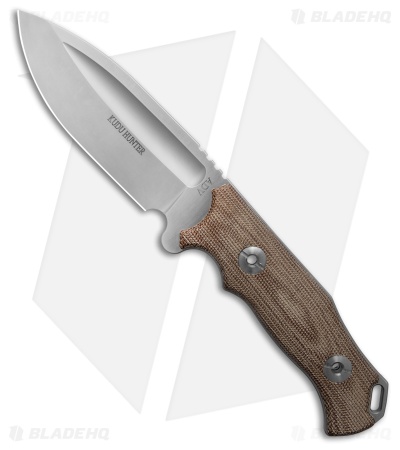 Andre De Villiers Kudu Hunter Fixed Blade Knife Brown Micarta (4.5" Satin)