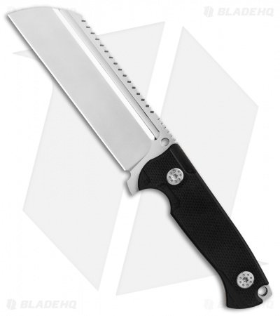 Andre De Villiers Saw Butcher Fixed Blade Knife  Black G-10 (5.8" Satin D2) AdV