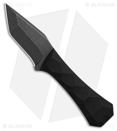Auxiliary Manufacturing Coffin Tanto Fixed Blade Knife Black G-10 (2.75