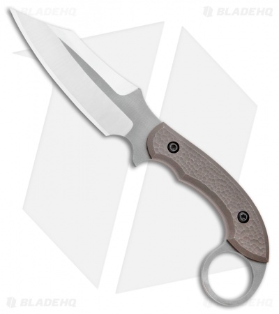 Bat Cave Blades Karambat #7 Fixed Blade Knife Titanium (4.25" Satin/Bead Blast)