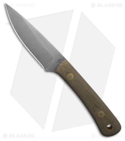Battle Horse Knives Bronco Fixed Blade Knife Green Micarta (3 5/8