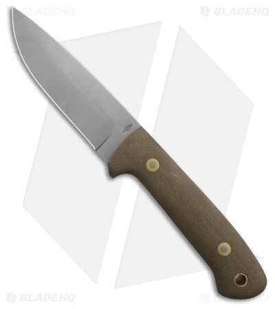 Battle Horse Knives Buckeye Fixed Blade Knife Green Micarta (4.25" Saber)