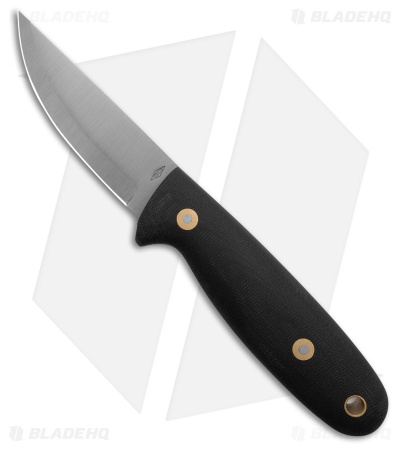 Battle Horse Knives Sisu Fixed Blade Knife Black Micarta (3.5