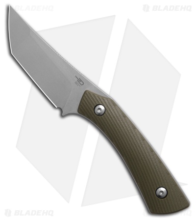 Bestech Knives Step Fixed Blade Knife Green G-10 (3.2" Stonewash D2)