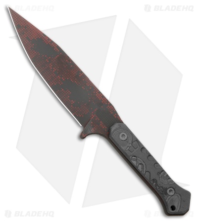 Blackside Customs Fedele X Fixed Blade Knife Camo CF (4.75" Red 1/2 Camo)