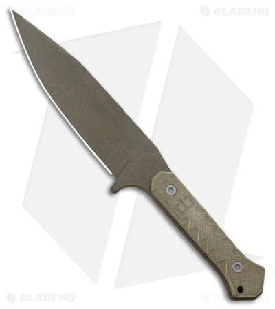 Blackside Customs Fedele X Fixed Blade Knife OD Green G-10 (4.75" OD Camo)