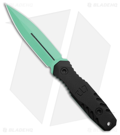 Blackside Customs Phase 7 Fixed Blade Knife Black Aluminum (3.6" Tiffany Blue)
