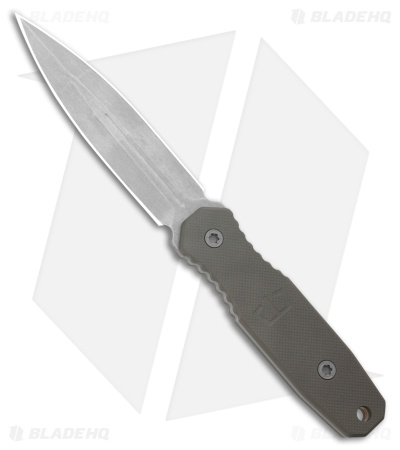 Blackside Customs Phase 7SDM Fixed Blade Knife Titanium (4.5" Stonewash CPM 154)
