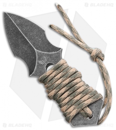 Combat Ready Quick Bait Fixed Blade Knife (2.25" Black Stonewash) CBR346