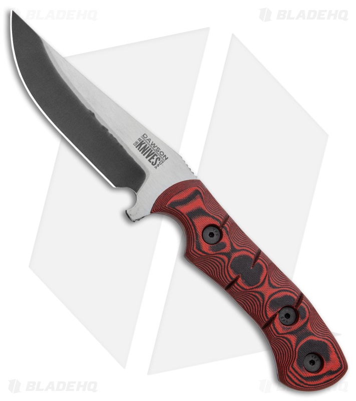 Dawson Knives Copper Canyon Fixed Blade Knife Red/Black G-10 (4