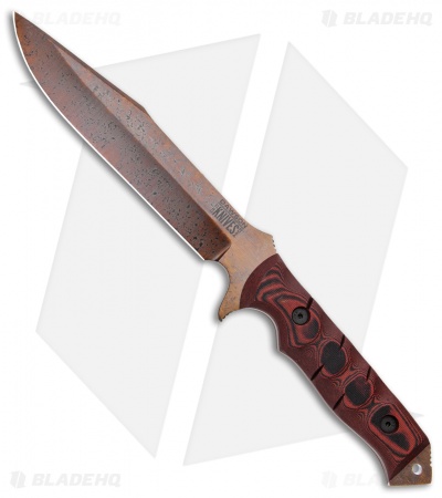 Dawson Knives Mojave 7 Fixed Blade Knife Red/Black G-10 (7