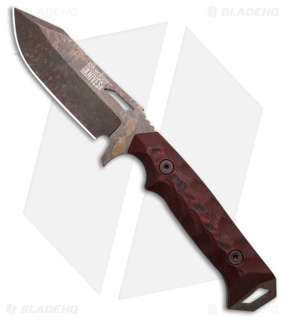 Dawson Knives Shepherd Gen 2 Fixed Blade Knife Black/Red G-10 (4" AZ Copper)