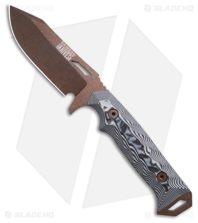 Dawson Knives Shepherd Gen 2 Fixed Blade Knife Black/White G-10 (4" AZ Copper)