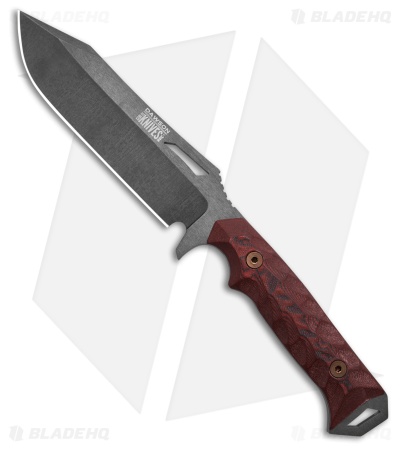 Dawson Knives Shepherd XL Gen 2 Fixed Blade Knife Black/Red G-10 (5.5" Midnight)
