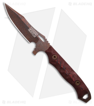 Dawson Knives Smuggler Gen 2 Fixed Blade Knife Red/Black G-10 (3.4" AZ Copper)