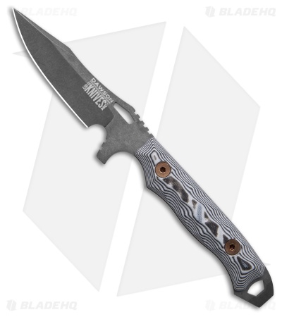 Dawson Knives Smuggler Gen 2 Fixed Blade Knife White/Black G-10 (3.4" Midnight)