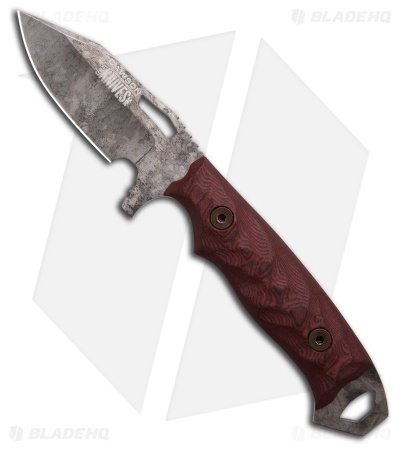 Dawson Knives Steadfast Gen 2 Fixed Blade Knife Red/Black G-10 (3.5" Monsoon)