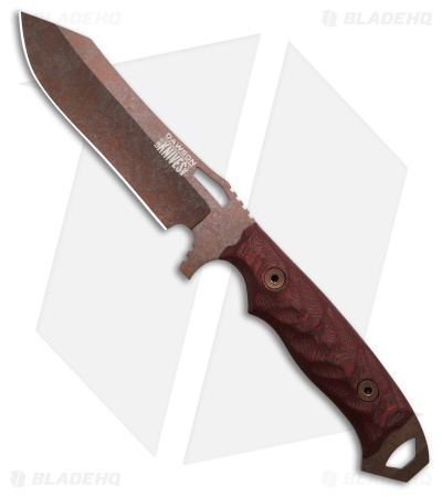 Dawson Knives Wilderness Gen 2 Fixed Blade Knife Black/Red G-10 (4.5