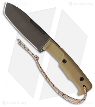 Extrema Ratio Selvan Desert Fixed Blade Knife Tan Forprene (6.25" Black)