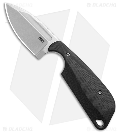 Flytanium Black G-10 + CRKT Folts Minimalist Fixed Neck Knife (2.25" SW)