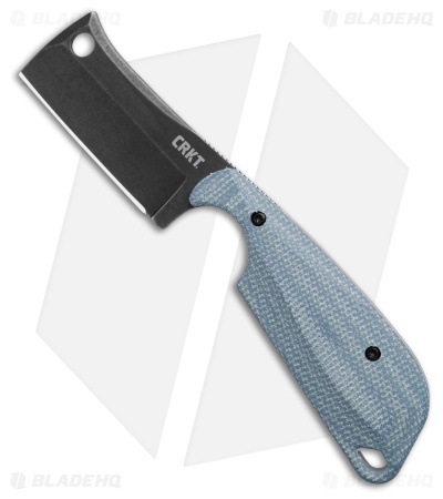 Flytanium Blue Micarta + CRKT Folts Minimalist Cleaver (2" Black SW)