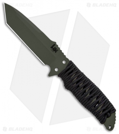 HK Fray Tanto Fixed Blade Knife Black Paracord (4.25