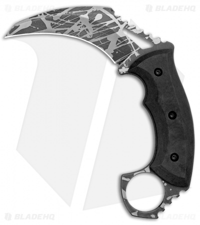 HavocWorks Custom KAOS Karambit Black Richlite  (3.25