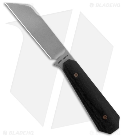 Jack Wolf Knives Midnight FIXedc Fixed Blade Knife Black Linen Micarta (3" SW)