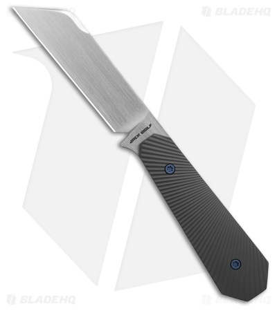Jack Wolf Knives Midnight FIXedc Fixed Blade Knife Starburst Titanium (3" Satin)